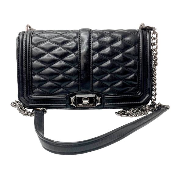 Rebecca Minkoff Chevron Quilted Love Crossbody - Picture 1 of 14